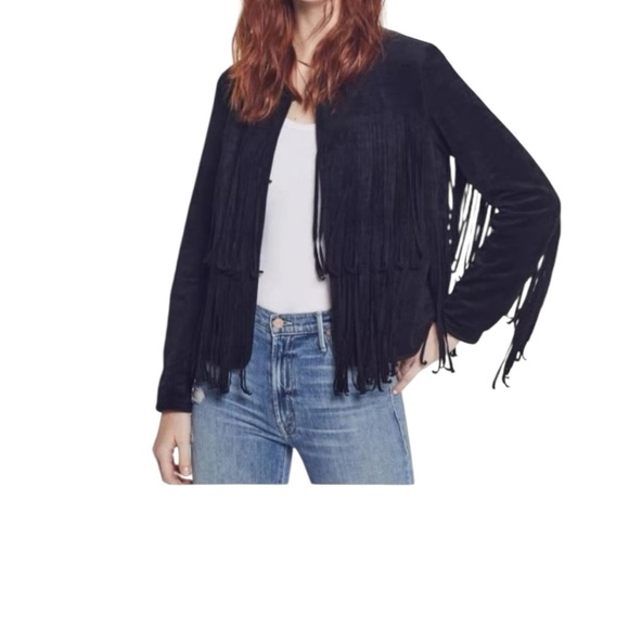 MOTHER Jackets & Blazers - Mother Suede Fringe Jacket